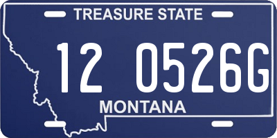 MT license plate 120526G