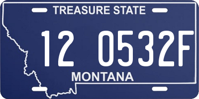 MT license plate 120532F