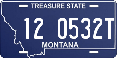 MT license plate 120532T