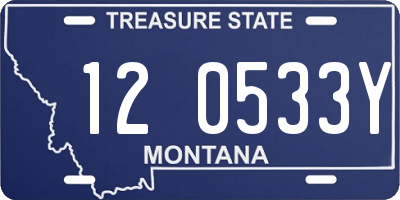 MT license plate 120533Y