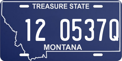 MT license plate 120537Q