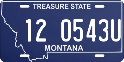 MT license plate 120543U