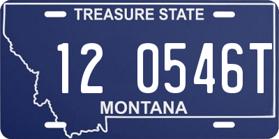 MT license plate 120546T