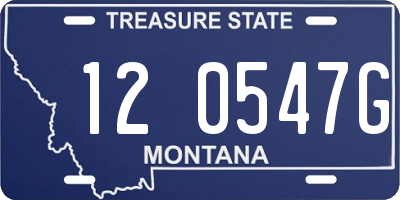 MT license plate 120547G