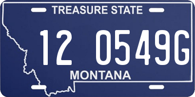 MT license plate 120549G