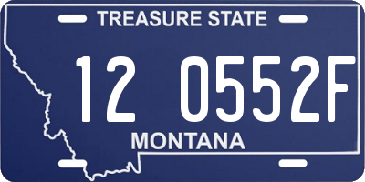 MT license plate 120552F