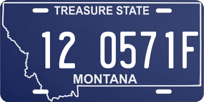MT license plate 120571F