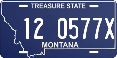 MT license plate 120577X