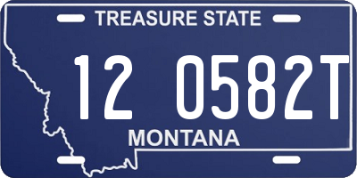 MT license plate 120582T