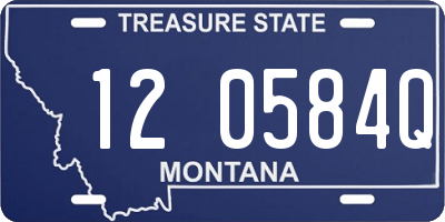MT license plate 120584Q