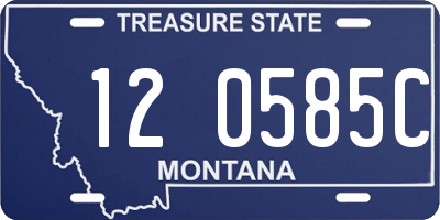 MT license plate 120585C