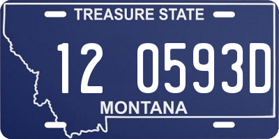 MT license plate 120593D