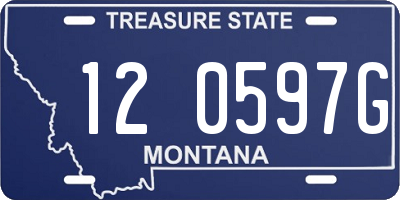 MT license plate 120597G