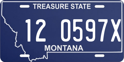 MT license plate 120597X