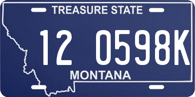 MT license plate 120598K