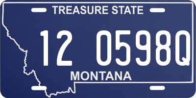 MT license plate 120598Q