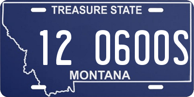 MT license plate 120600S