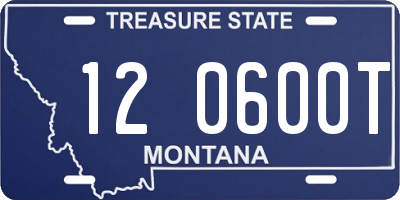 MT license plate 120600T