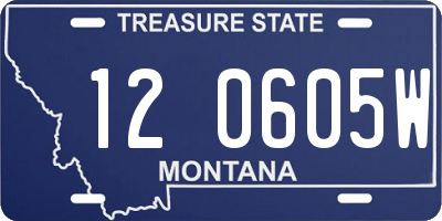 MT license plate 120605W