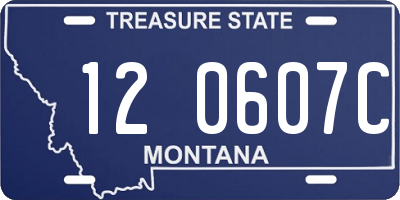 MT license plate 120607C