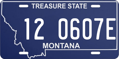 MT license plate 120607E