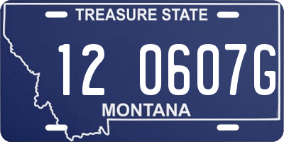 MT license plate 120607G