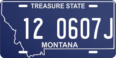 MT license plate 120607J