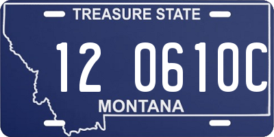 MT license plate 120610C