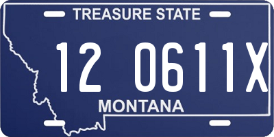 MT license plate 120611X