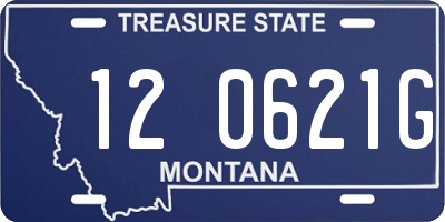 MT license plate 120621G