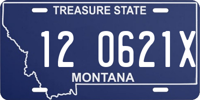 MT license plate 120621X