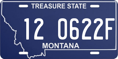 MT license plate 120622F