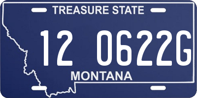 MT license plate 120622G