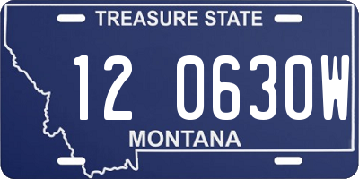 MT license plate 120630W