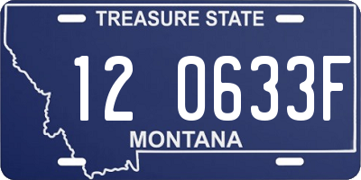 MT license plate 120633F