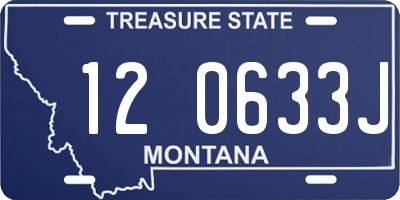 MT license plate 120633J