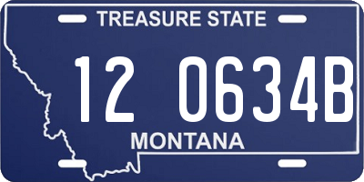 MT license plate 120634B