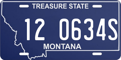 MT license plate 120634S