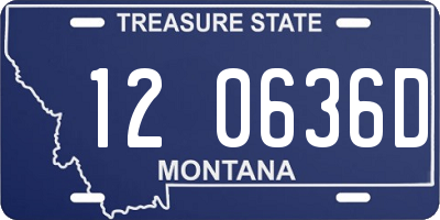 MT license plate 120636D