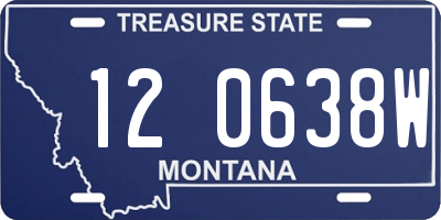 MT license plate 120638W