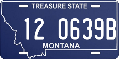 MT license plate 120639B