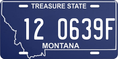 MT license plate 120639F