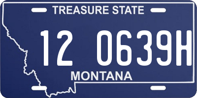 MT license plate 120639H