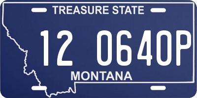 MT license plate 120640P