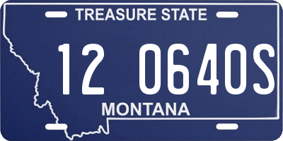 MT license plate 120640S