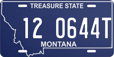 MT license plate 120644T