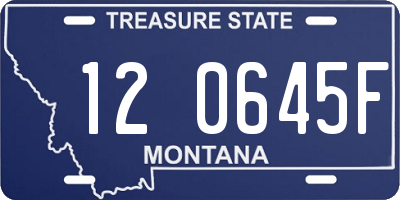 MT license plate 120645F