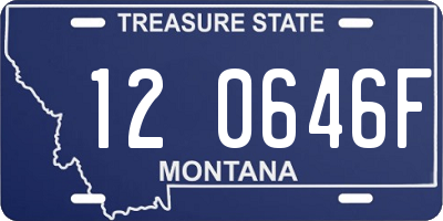 MT license plate 120646F