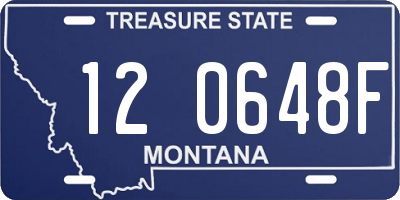 MT license plate 120648F