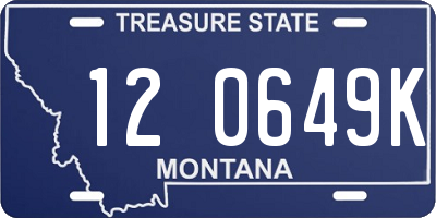 MT license plate 120649K